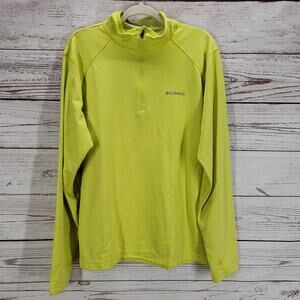 Columbia Sportswear Women's Neon Green 1/4 Zip Sweatshirt Size Large